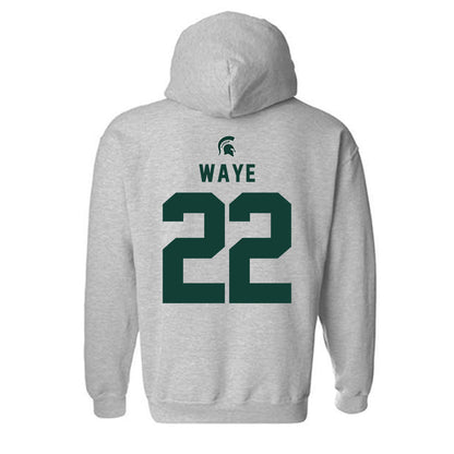 Michigan State - NCAA Women's Volleyball : Carmen Waye - Generic Shersey Hooded Sweatshirt-1