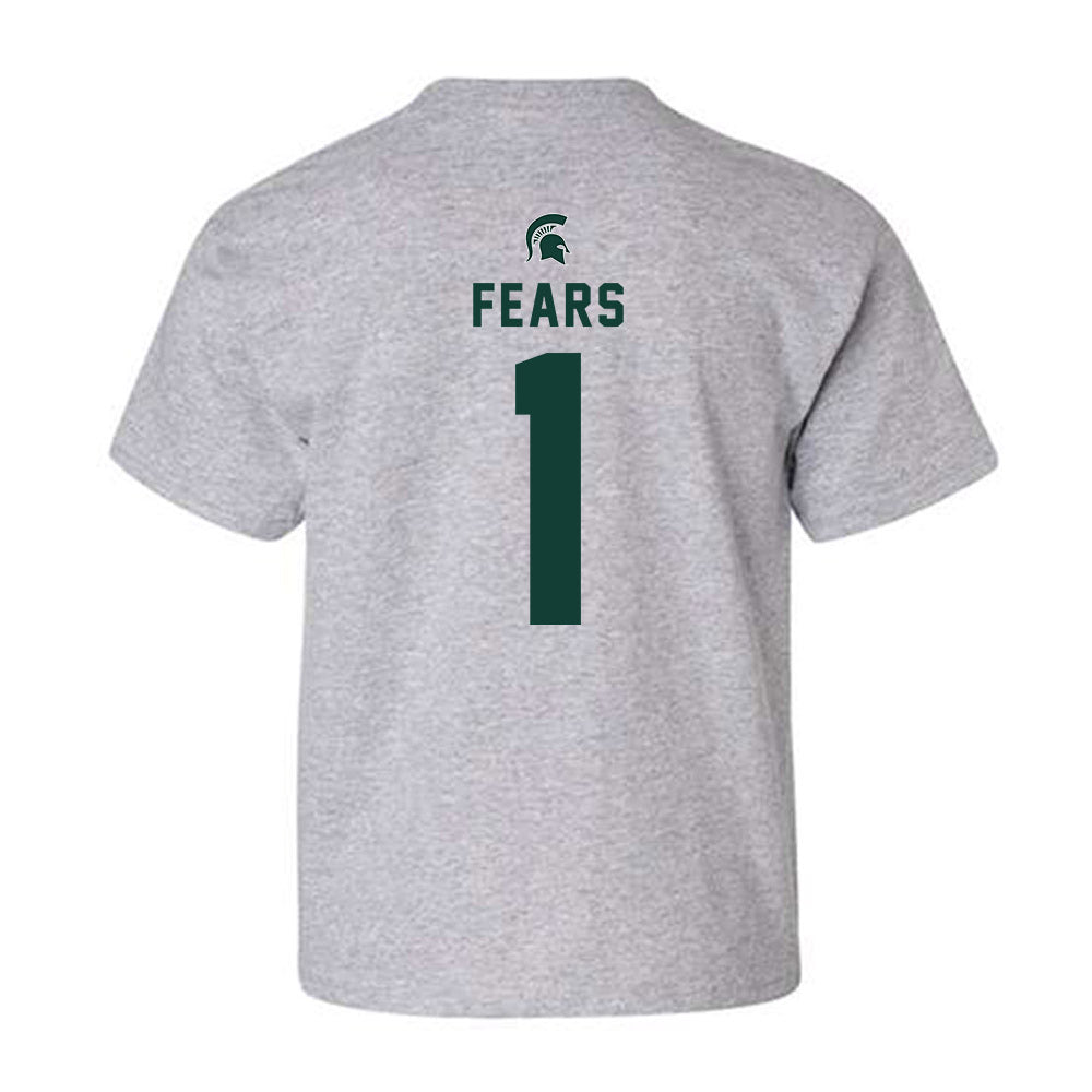 Michigan State - NCAA Men's Basketball : Jeremy Fears - Generic Shersey Youth T-Shirt-1