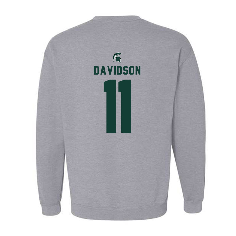 Michigan State - NCAA Men's Ice Hockey : Jeremy Davidson - Generic Shersey Crewneck Sweatshirt-1