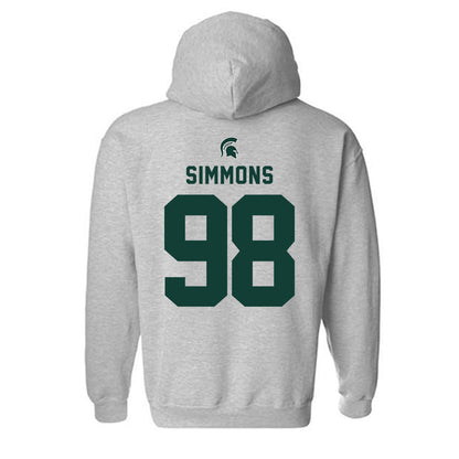 Michigan State - NCAA Football : Derrick Simmons - Generic Shersey Hooded Sweatshirt-1