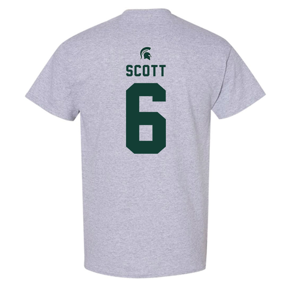 Michigan State - NCAA Men's Basketball : Jordan Scott - Generic Shersey T-Shirt-1
