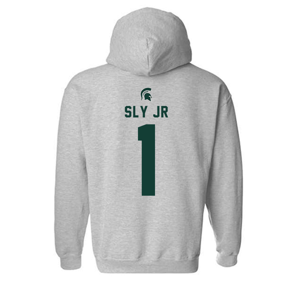 Michigan State - NCAA Men's Soccer : Michael Sly Jr - Generic Shersey Hooded Sweatshirt