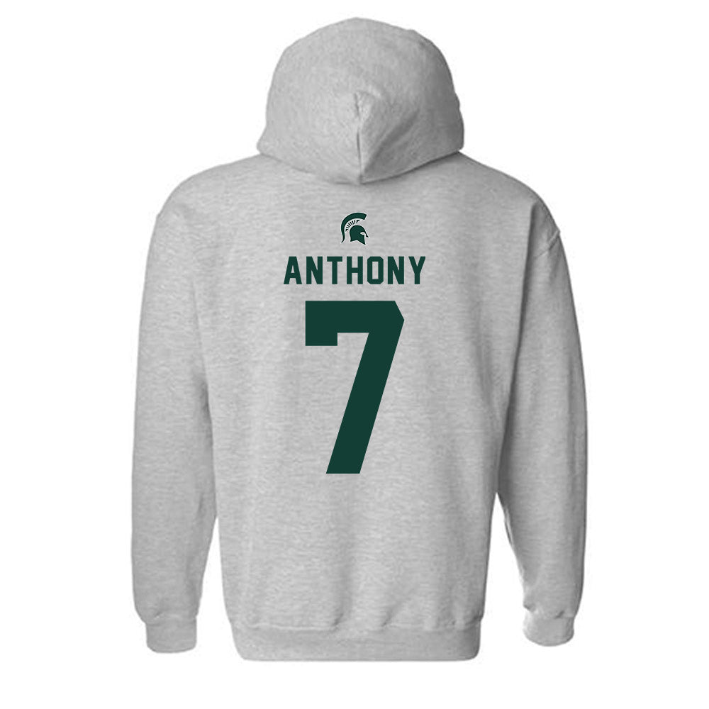 Michigan State - NCAA Softball : Mik Anthony - Generic Shersey Hooded Sweatshirt