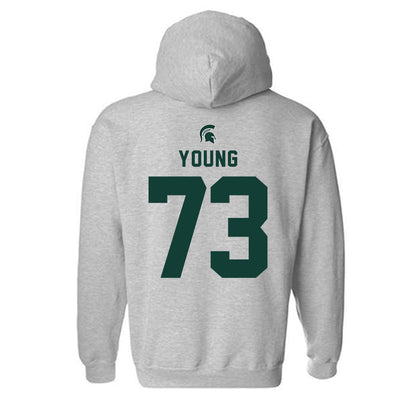 Michigan State - NCAA Football : Rustin Young - Generic Shersey Hooded Sweatshirt-1