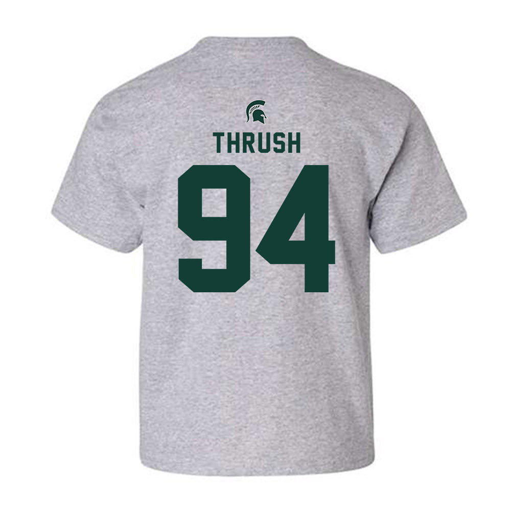 Michigan State - NCAA Football : Cal Thrush - Generic Shersey Youth T-Shirt-1