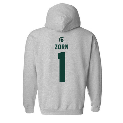 Michigan State - NCAA Women's Soccer : Kennedy Zorn - Generic Shersey Hooded Sweatshirt-1