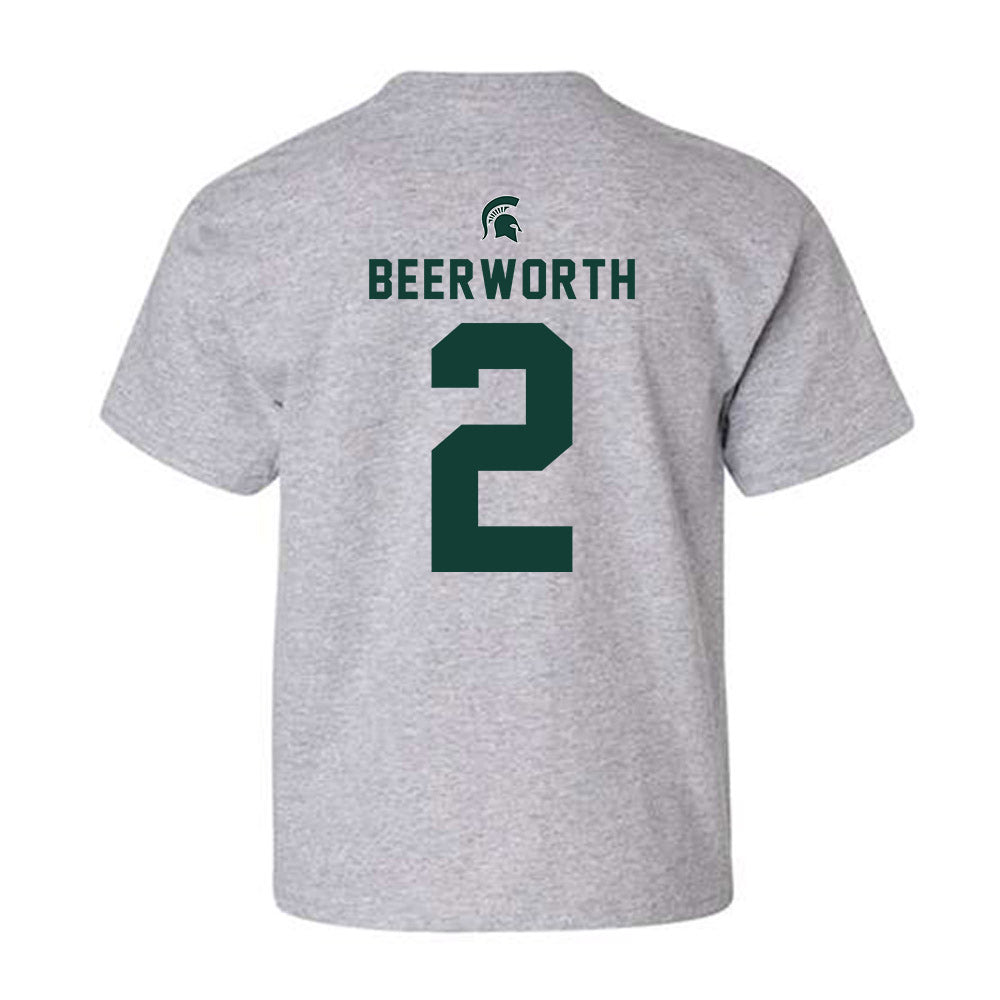 Michigan State - NCAA Women's Soccer : Sofia Beerworth - Generic Shersey Youth T-Shirt-1