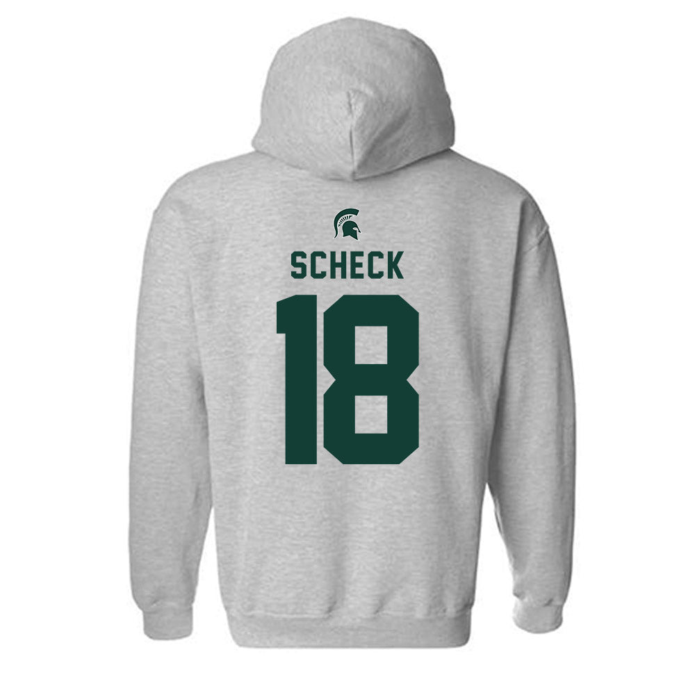 Michigan State - NCAA Women's Volleyball : Breccan Scheck - Generic Shersey Hooded Sweatshirt-1