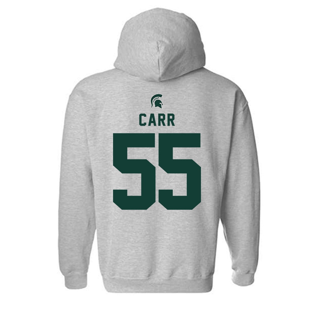 Michigan State - NCAA Men's Basketball : Coen Carr - Generic Shersey Hooded Sweatshirt-1