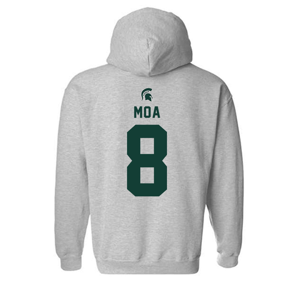 Michigan State - NCAA Football : Aisea Moa - Generic Shersey Hooded Sweatshirt-1