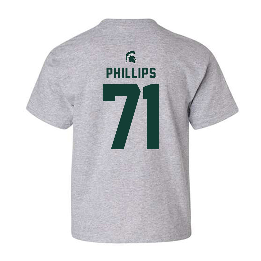 Michigan State - NCAA Football : Kristian Phillips - Generic Shersey Youth T-Shirt-1