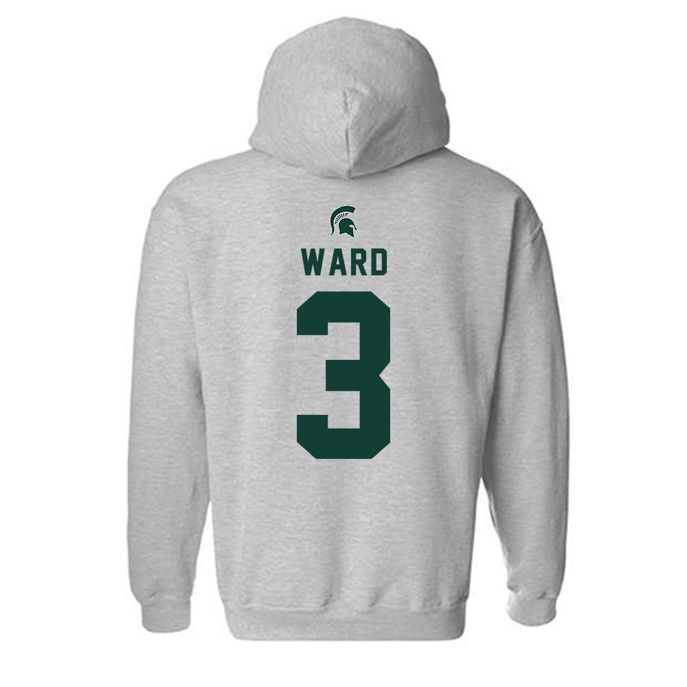 Michigan State - NCAA Men's Basketball : Cam Ward - Generic Shersey Hooded Sweatshirt-1
