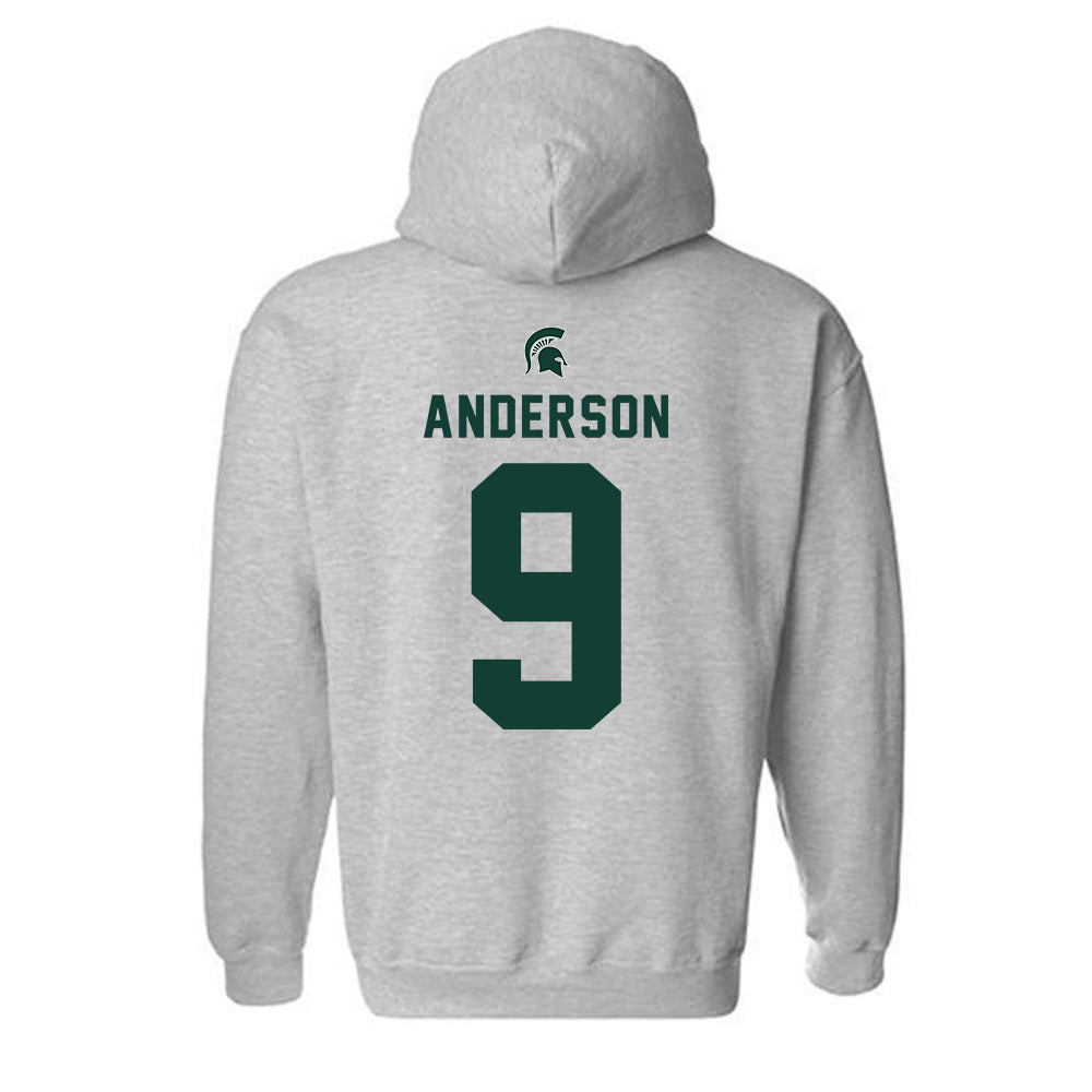 Michigan State - NCAA Baseball : Jacob Anderson - Generic Shersey Hooded Sweatshirt