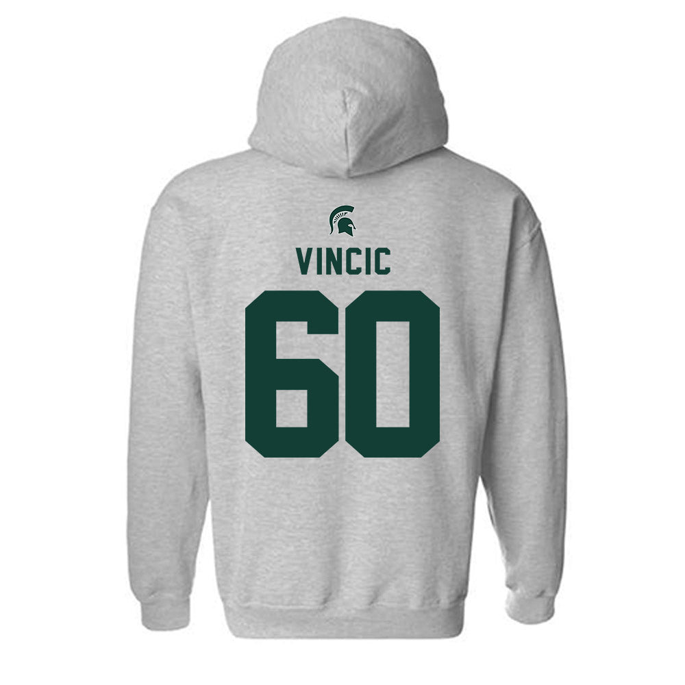 Michigan State - NCAA Football : Luka Vincic - Generic Shersey Hooded Sweatshirt-1