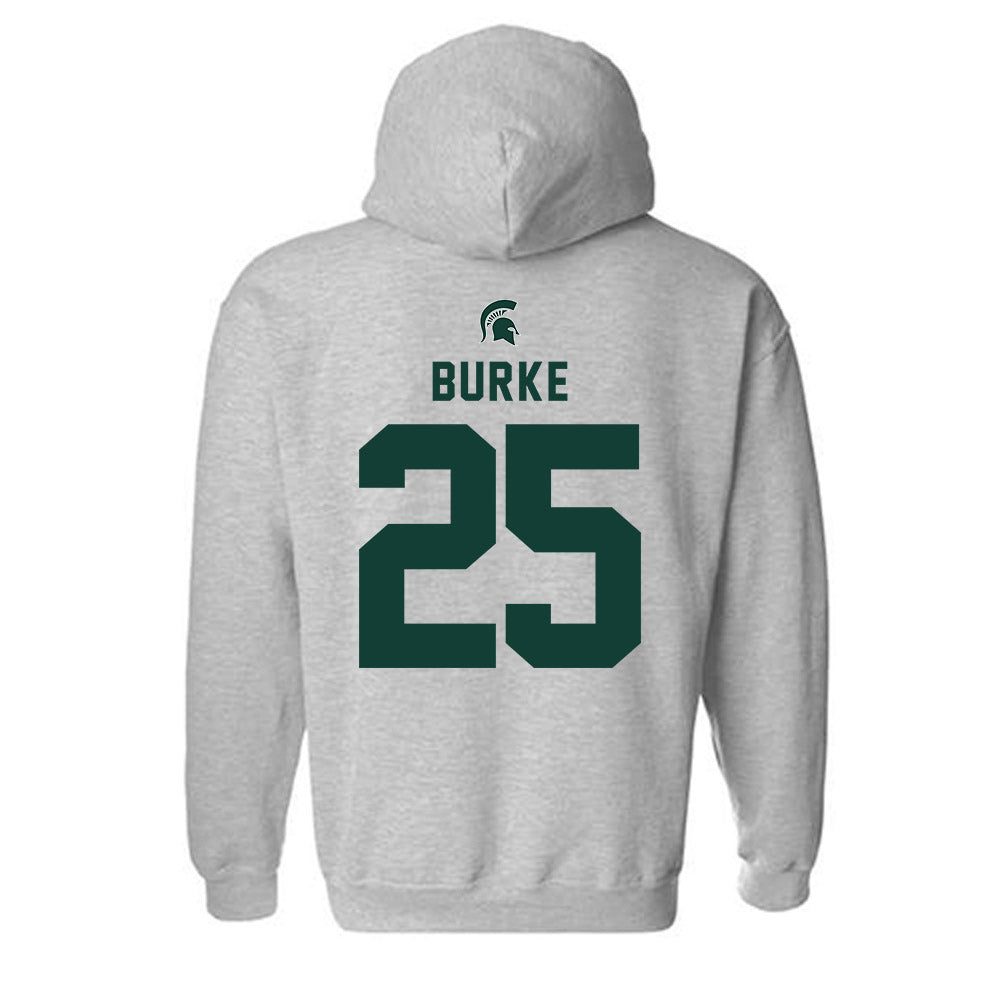 Michigan State - NCAA Men's Ice Hockey : Cole Burke - Generic Shersey Hooded Sweatshirt-1
