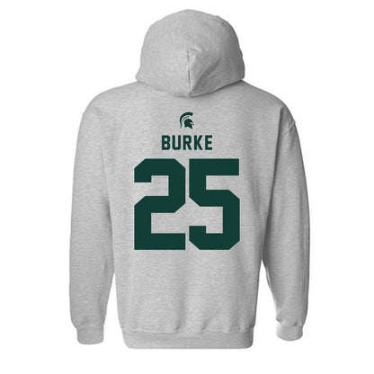 Michigan State - NCAA Men's Ice Hockey : Cole Burke - Generic Shersey Hooded Sweatshirt-1