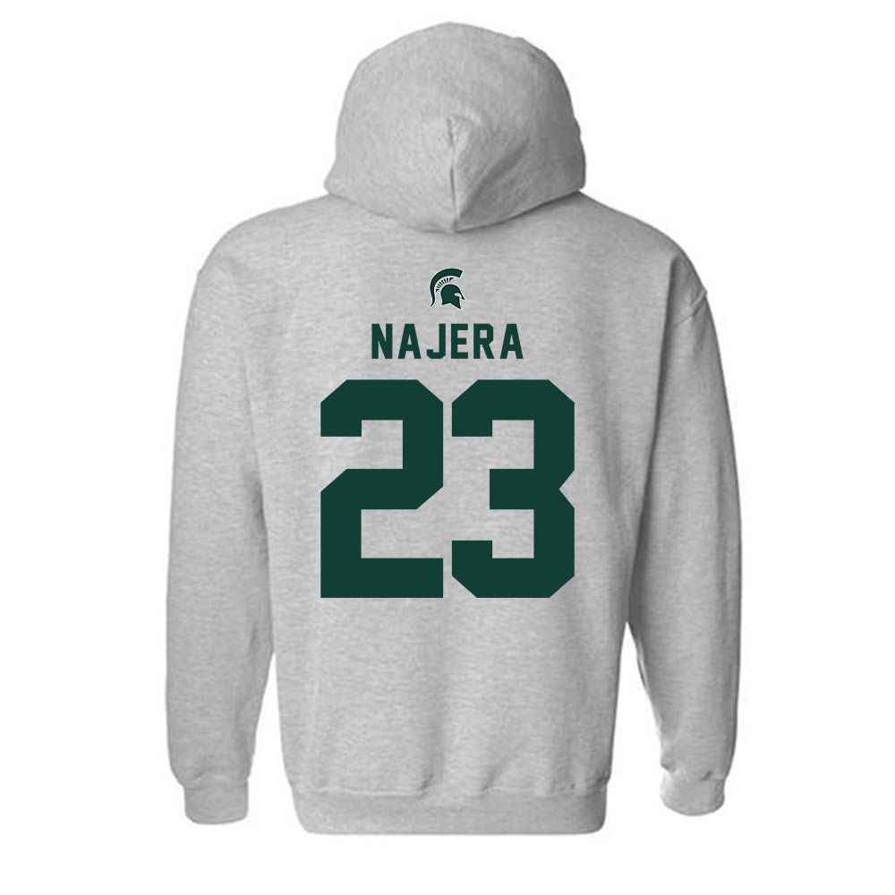 Michigan State - NCAA Women's Soccer : Bella Najera - Generic Shersey Hooded Sweatshirt