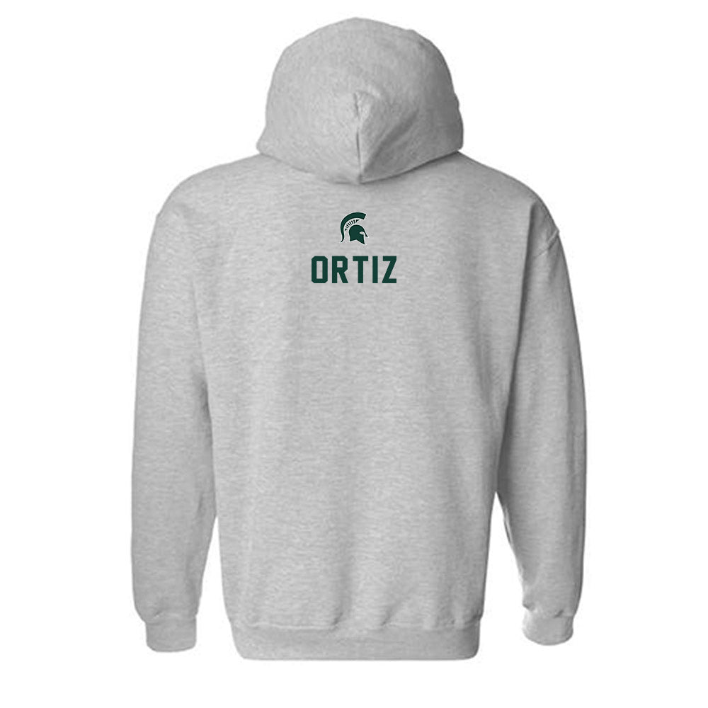 Michigan State - NCAA Women's Gymnastics : Gabi Ortiz - Generic Shersey Hooded Sweatshirt-1