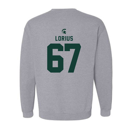 Michigan State - NCAA Football : Hayden Lorius - Generic Shersey Crewneck Sweatshirt-1
