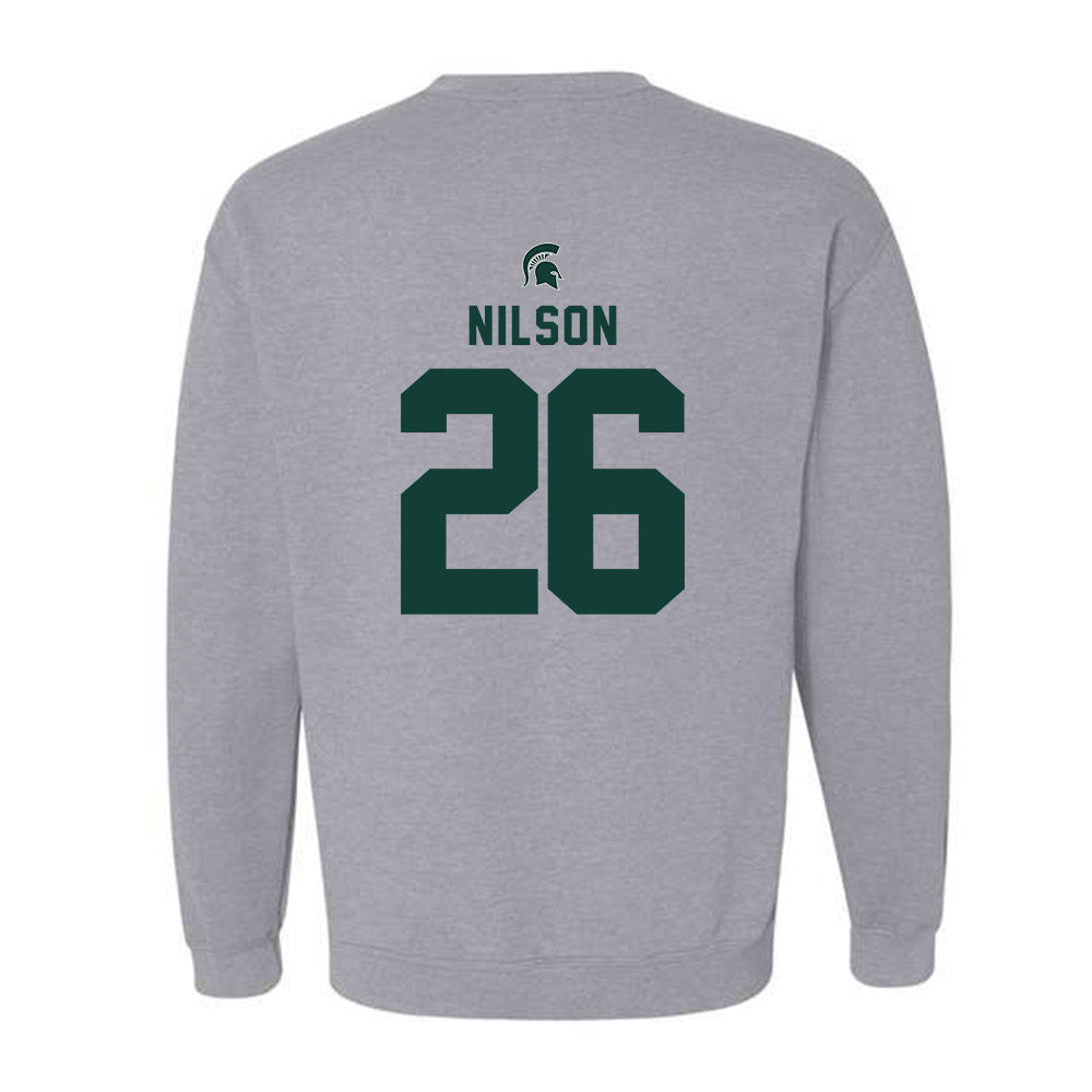 Michigan State - NCAA Men's Ice Hockey : Eric Nilson - Generic Shersey Crewneck Sweatshirt-1