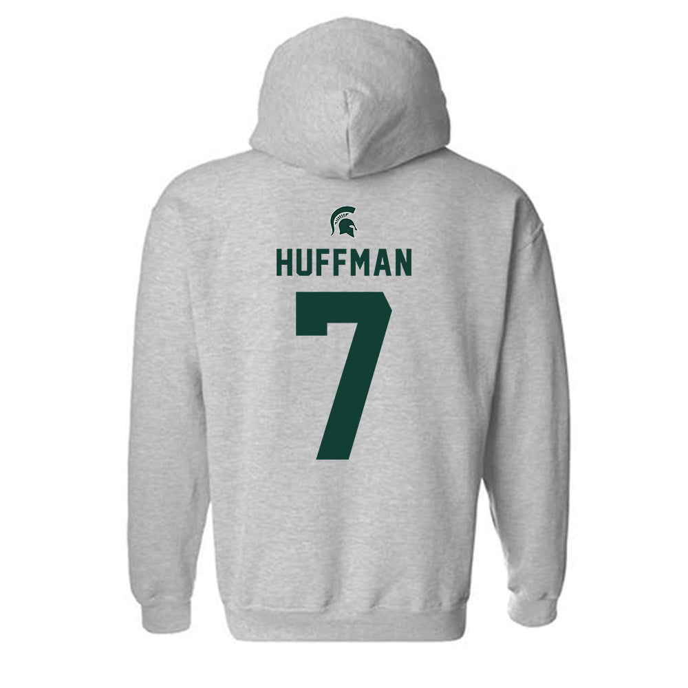 Michigan State - NCAA Baseball : Jaxon Huffman - Generic Shersey Hooded Sweatshirt