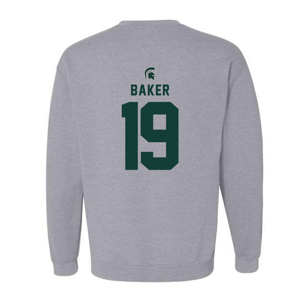 Michigan State - NCAA Men's Ice Hockey : Austin Baker - Generic Shersey Crewneck Sweatshirt-1