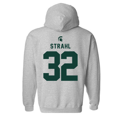 Michigan State - NCAA Men's Ice Hockey : Melvin Strahl - Generic Shersey Hooded Sweatshirt-1