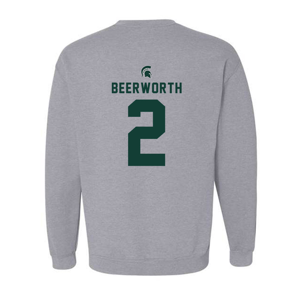 Michigan State - NCAA Women's Soccer : Sofia Beerworth - Generic Shersey Crewneck Sweatshirt-1
