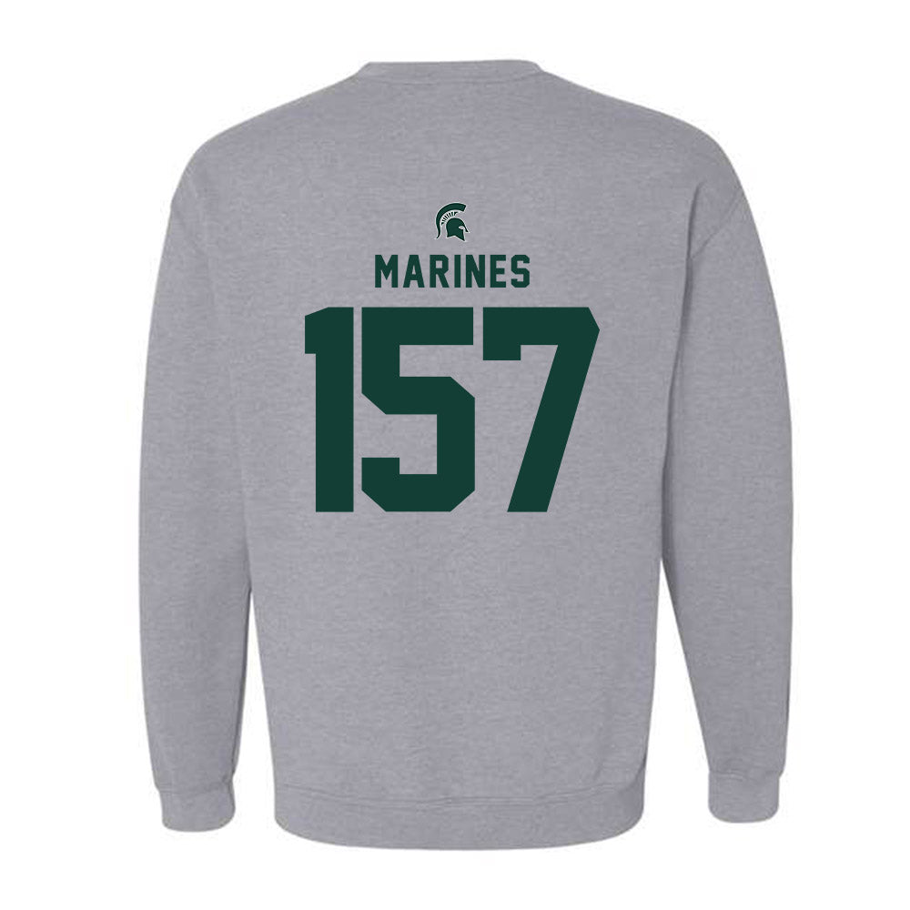 Michigan State - NCAA Wrestling : Darius Marines - Generic Shersey Crewneck Sweatshirt-1