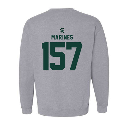 Michigan State - NCAA Wrestling : Darius Marines - Generic Shersey Crewneck Sweatshirt-1