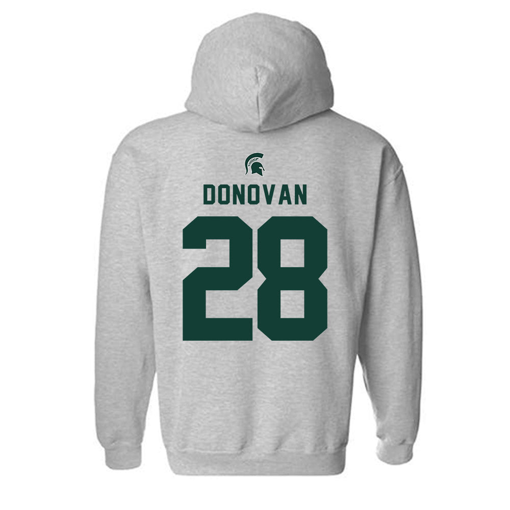 Michigan State - NCAA Baseball : Aidan Donovan - Generic Shersey Hooded Sweatshirt-1