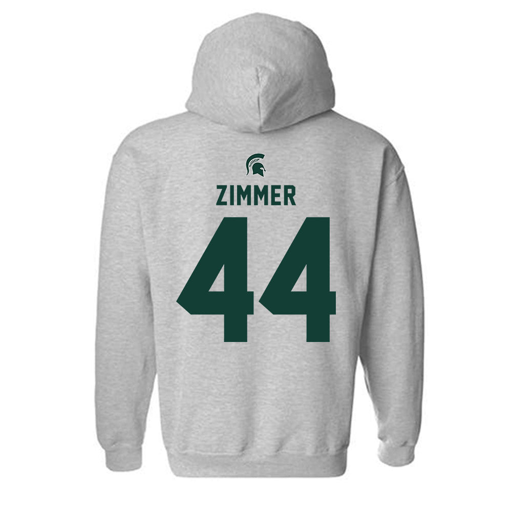 Michigan State - NCAA Baseball : Ryan Zimmer - Generic Shersey Hooded Sweatshirt-1