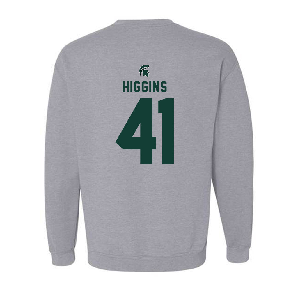 Michigan State - NCAA Baseball : Nolan Higgins - Generic Shersey Crewneck Sweatshirt