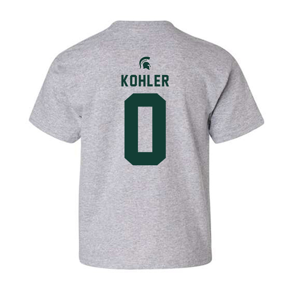 Michigan State - NCAA Men's Basketball : Jaxon Kohler - Generic Shersey Youth T-Shirt-1