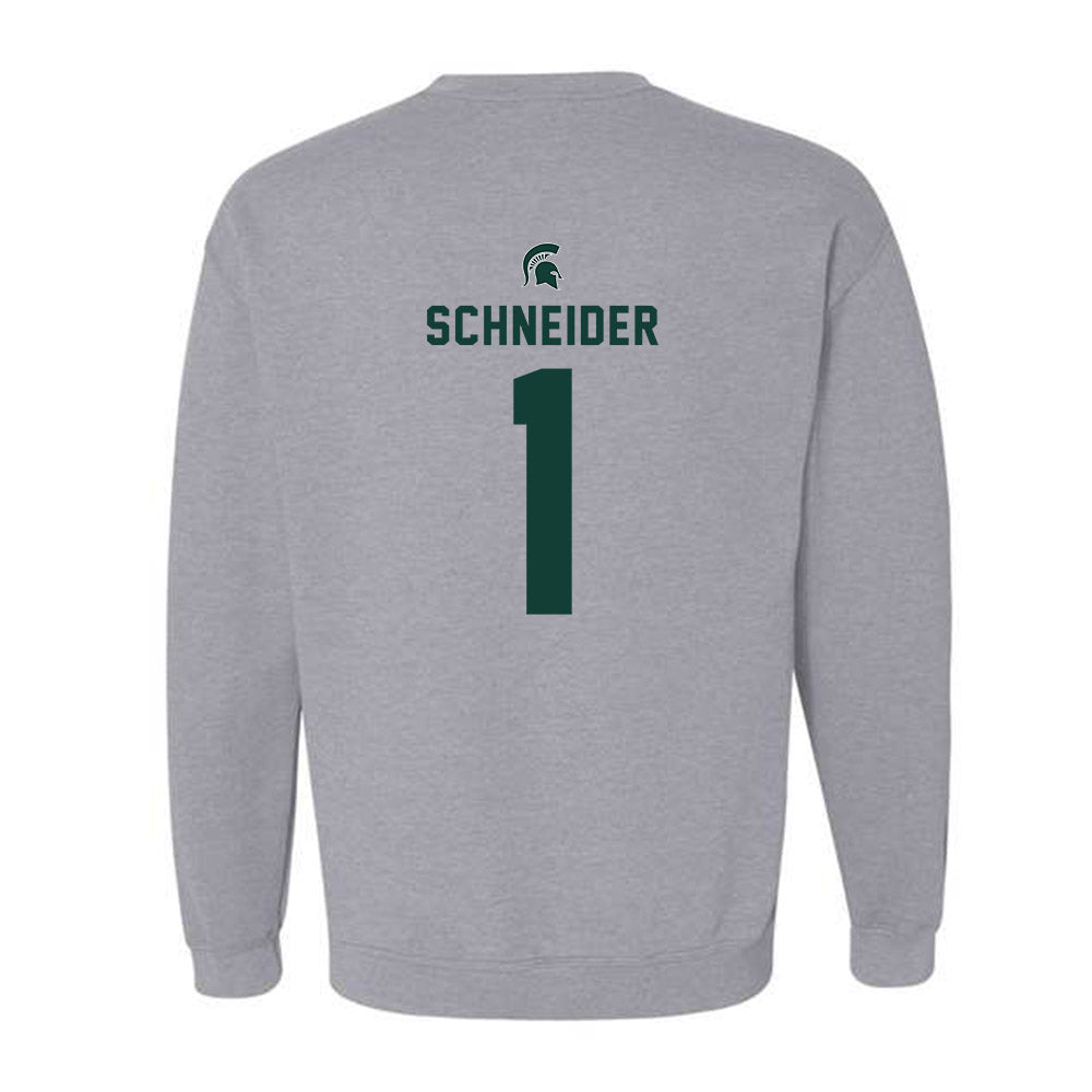 Michigan State - NCAA Women's Volleyball : Lia Schneider - Generic Shersey Crewneck Sweatshirt-1