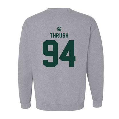 Michigan State - NCAA Football : Cal Thrush - Generic Shersey Crewneck Sweatshirt-1