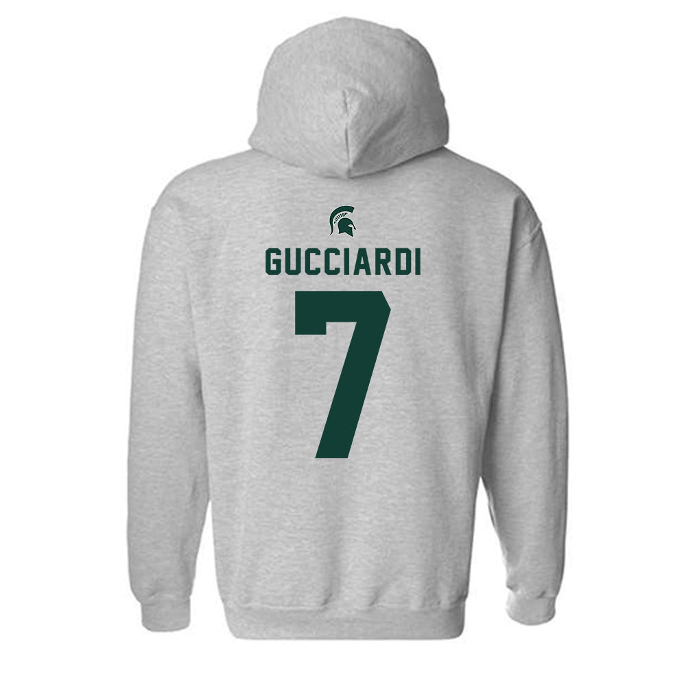 Michigan State - NCAA Men's Ice Hockey : David Gucciardi - Generic Shersey Hooded Sweatshirt-1