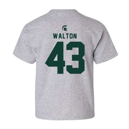 Michigan State - NCAA Men's Basketball : Colin Walton - Generic Shersey Youth T-Shirt-1