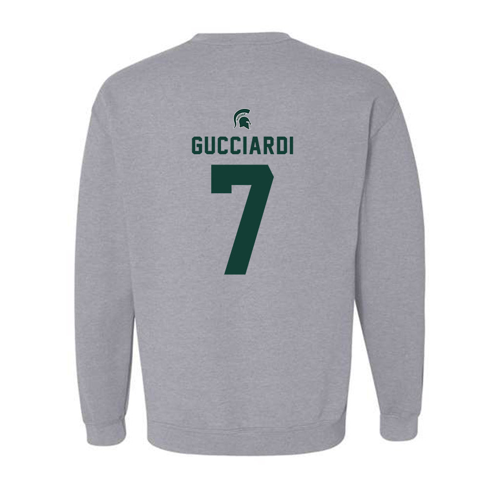 Michigan State - NCAA Men's Ice Hockey : David Gucciardi - Generic Shersey Crewneck Sweatshirt-1