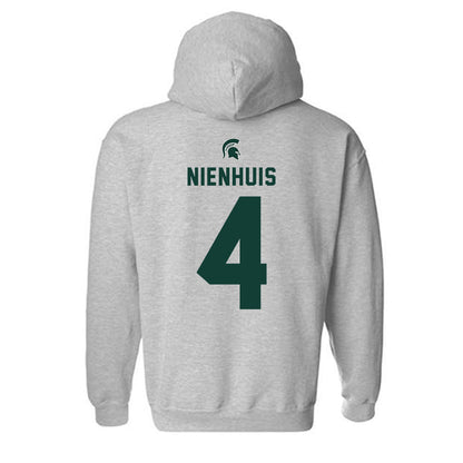 Michigan State - NCAA Men's Ice Hockey : Nash Nienhuis - Generic Shersey Hooded Sweatshirt-1