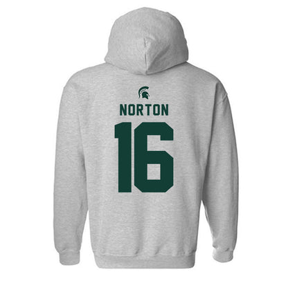 Michigan State - NCAA Women's Volleyball : Kalea Norton - Generic Shersey Hooded Sweatshirt-1