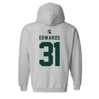 Michigan State - NCAA Football : Deuce Edwards - Generic Shersey Hooded Sweatshirt-1