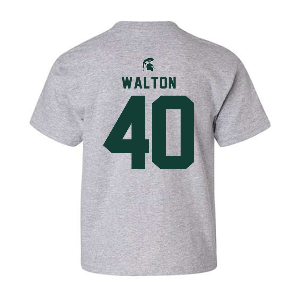 Michigan State - NCAA Men's Basketball : Brennan Walton - Generic Shersey Youth T-Shirt-1