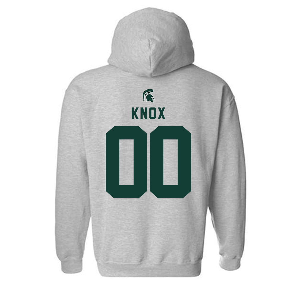 Michigan State - NCAA Men's Soccer : JEB Knox - Generic Shersey Hooded Sweatshirt-1