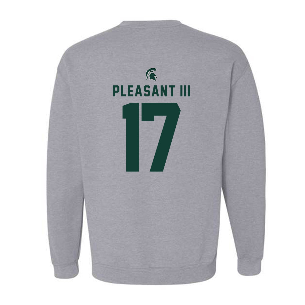 Michigan State - NCAA Football : Eddie Pleasant III - Generic Shersey Crewneck Sweatshirt