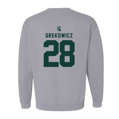 Michigan State - NCAA Men's Soccer : Jake Grekowicz - Generic Shersey Crewneck Sweatshirt-1