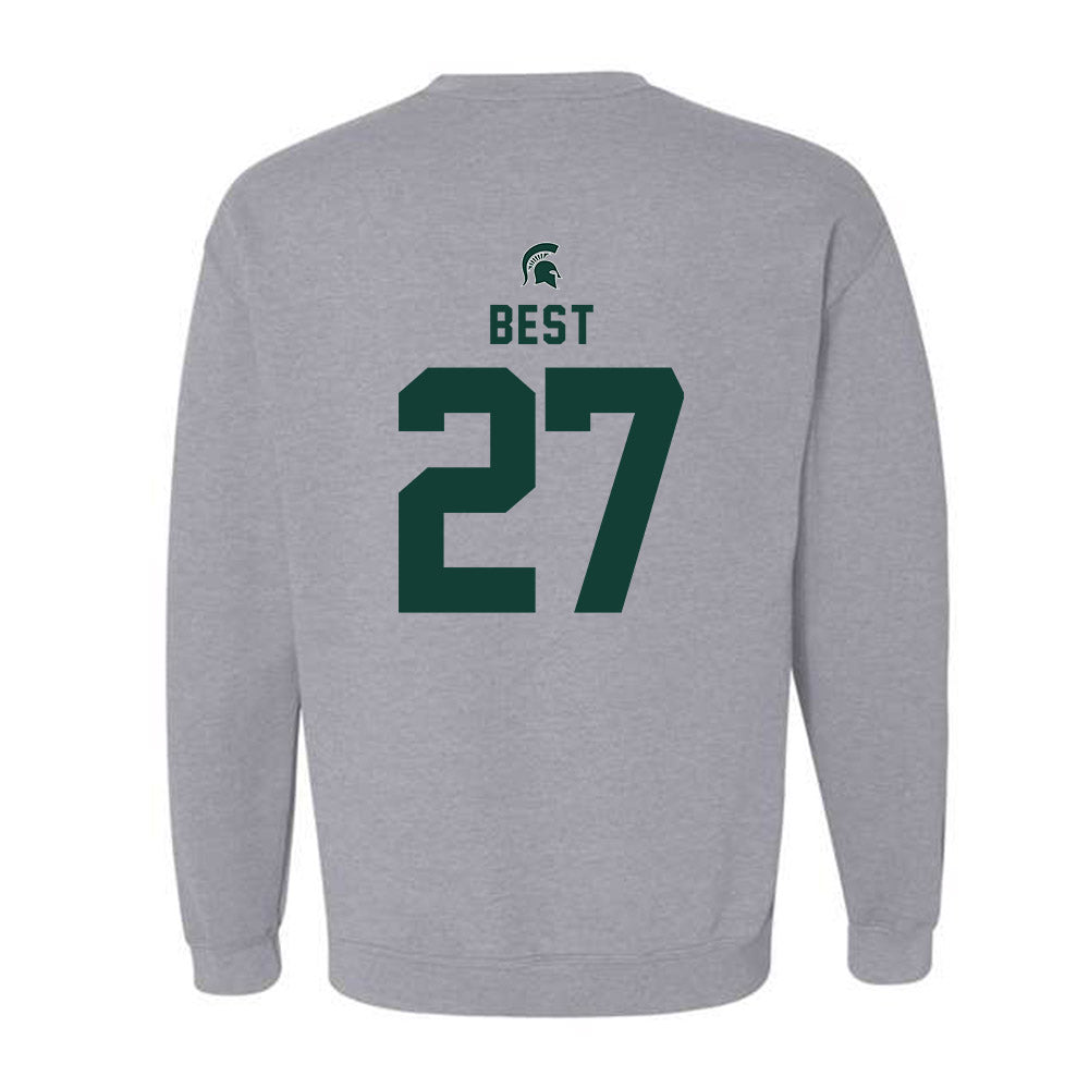 Michigan State - NCAA Men's Ice Hockey : Gavin Best - Generic Shersey Crewneck Sweatshirt-1