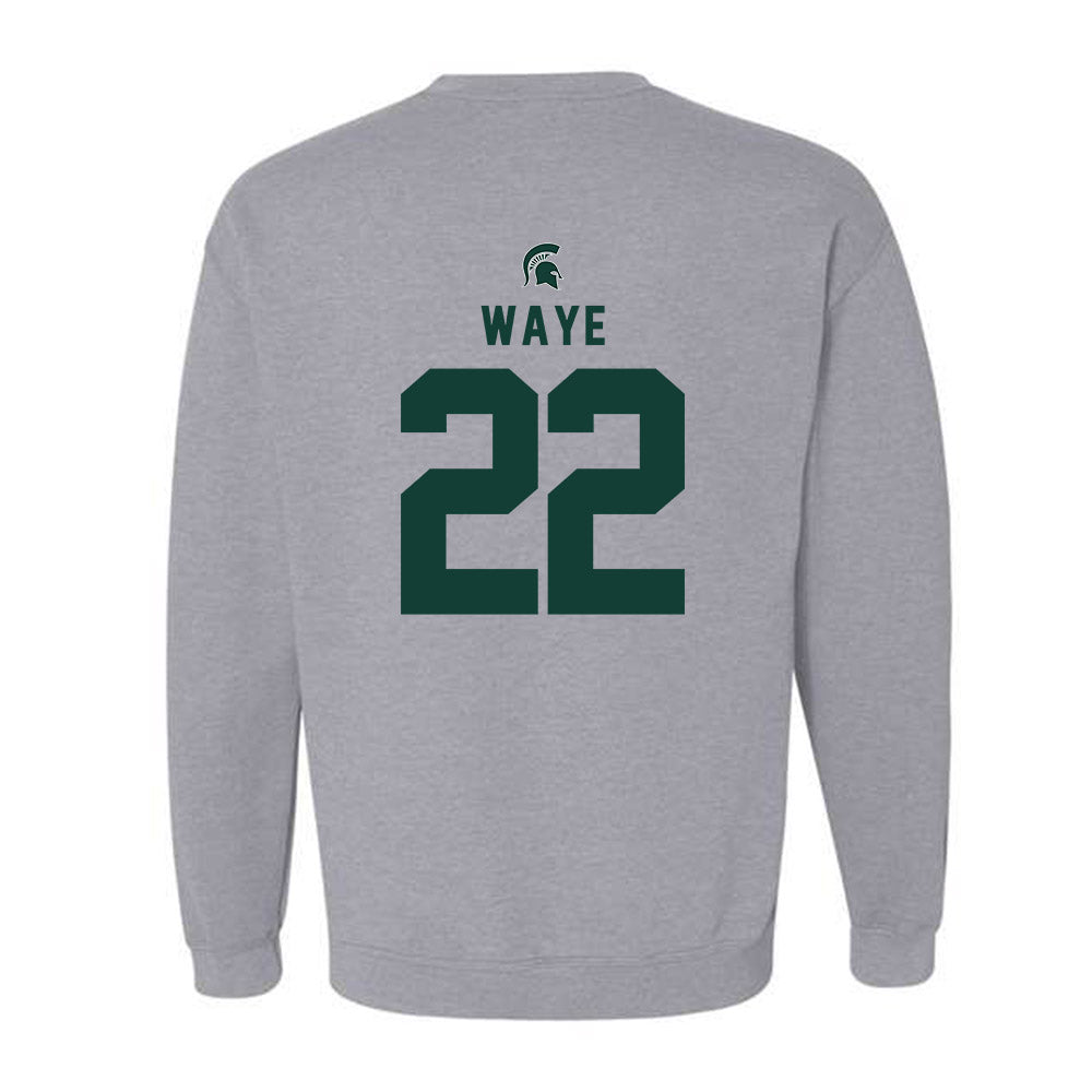 Michigan State - NCAA Women's Volleyball : Carmen Waye - Generic Shersey Crewneck Sweatshirt-1