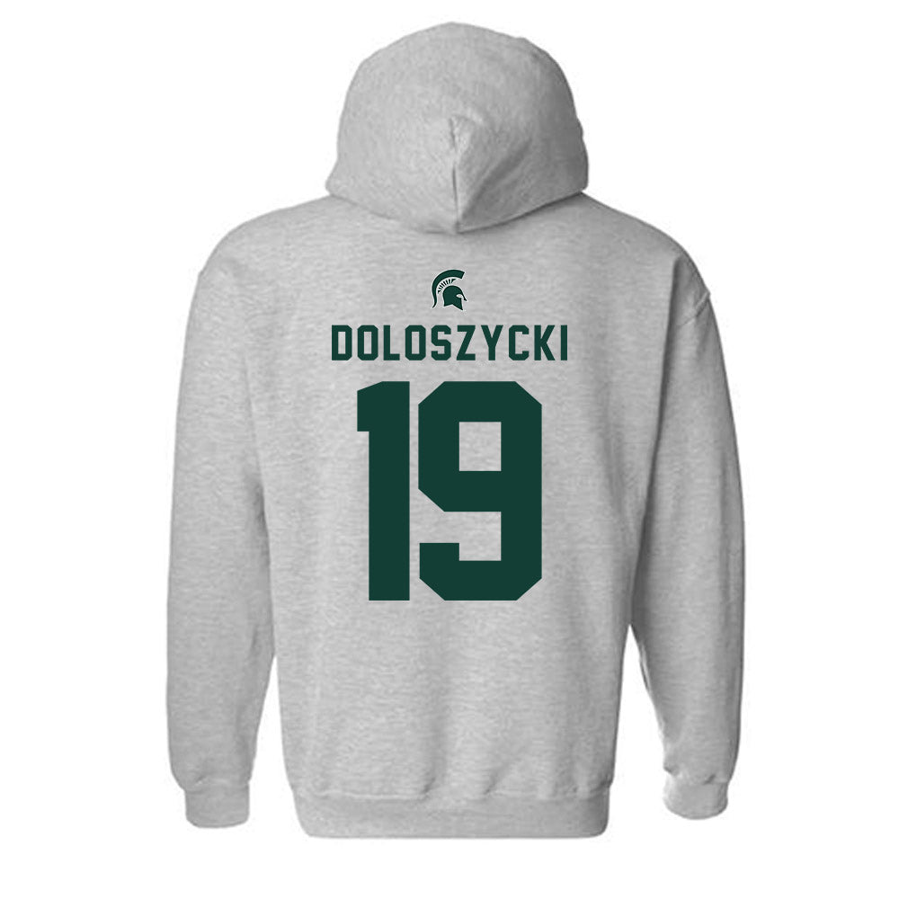 Michigan State - NCAA Softball : Sydney Doloszycki - Generic Shersey Hooded Sweatshirt-1