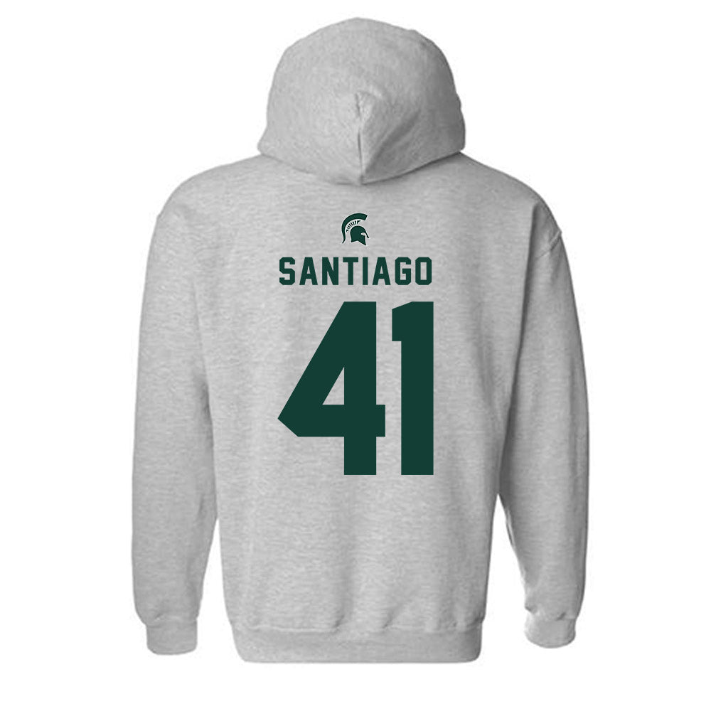 Michigan State - NCAA Football : David Santiago - Generic Shersey Hooded Sweatshirt-1